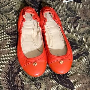 Tory Burch Red Ballet Flats Size 6 1/2M